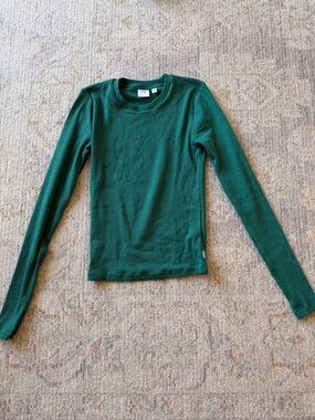 TNA Kids Deep Green Long-Sleeve Crewneck Top